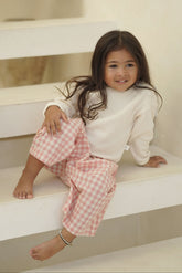 MINI VICHY TROUSERS (Pink)